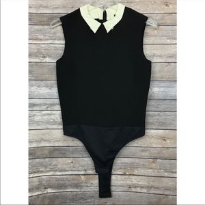 •J. McLaughlin• NWT Vintage Peter-pan Collared Bodysuit Emily in Paris Wednesday